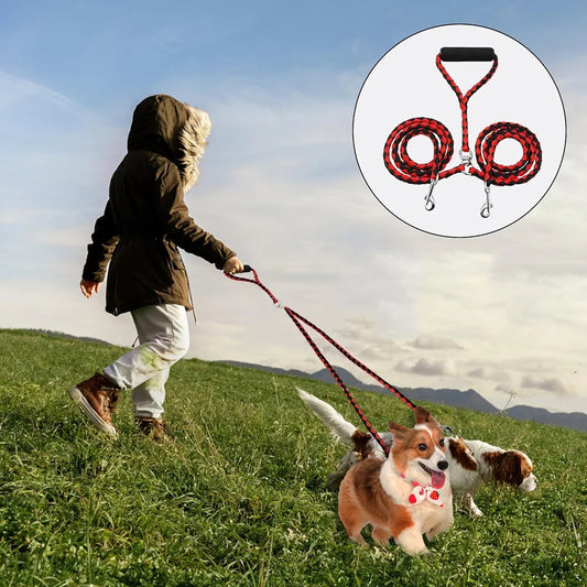 Double-Ended Traction Rope For Walking The Dog Hand