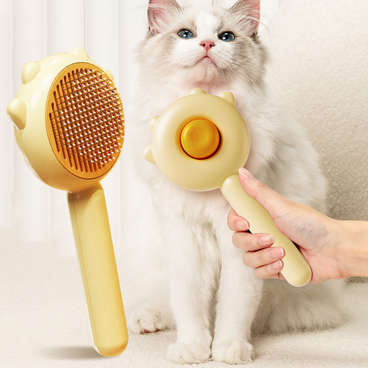 2-in-1 Pet Hair Removal & Massage Comb – Gentle Cat & Dog Grooming Brush for Shedding & Cleaning