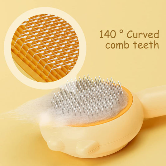 2-in-1 Pet Hair Removal & Massage Comb – Gentle Cat & Dog Grooming Brush for Shedding & Cleaning