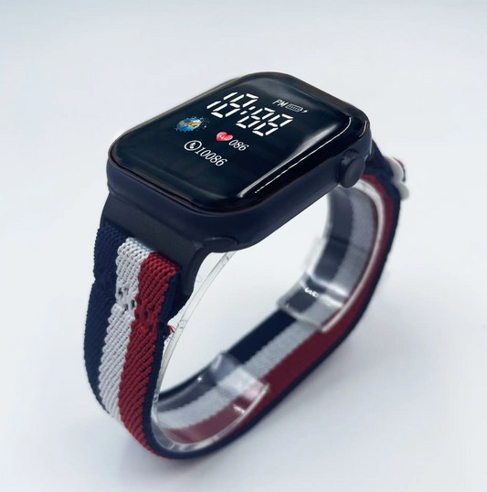 Trendy 2024 Sports Digital Watch – Elastic Nylon Band, Fashionable & Durable Electronic Wristwatch