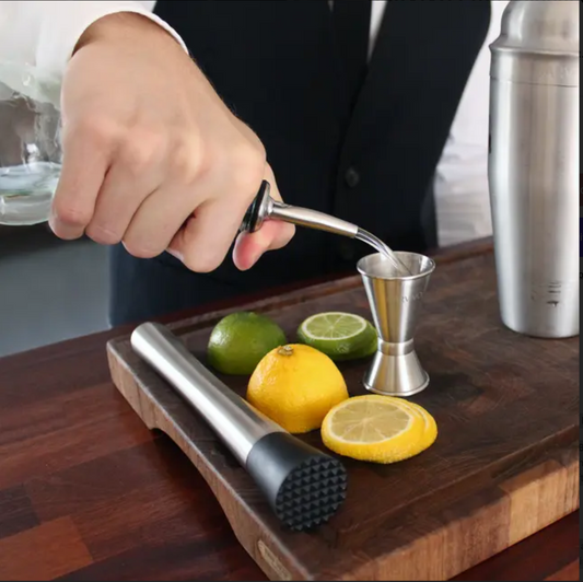 Elite Stainless Steel Cocktail Shaker Set – Professional Barware Kit for Home Bartenders