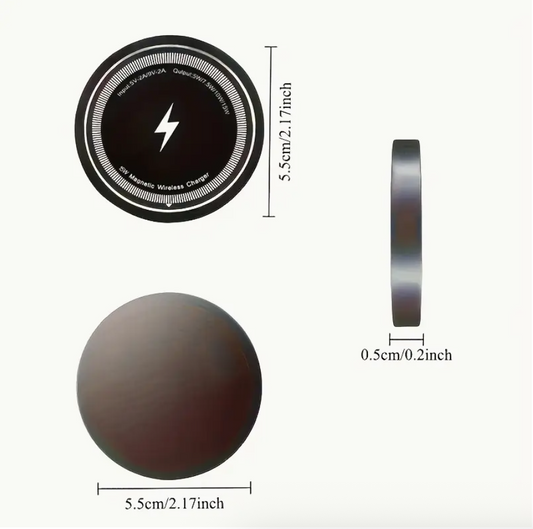 15W Magnetic Fast Wireless Charger Pad – USB-C/A Dual Input | Compatible with iPhone 16/15/14/13/12/11 | Smart Protection